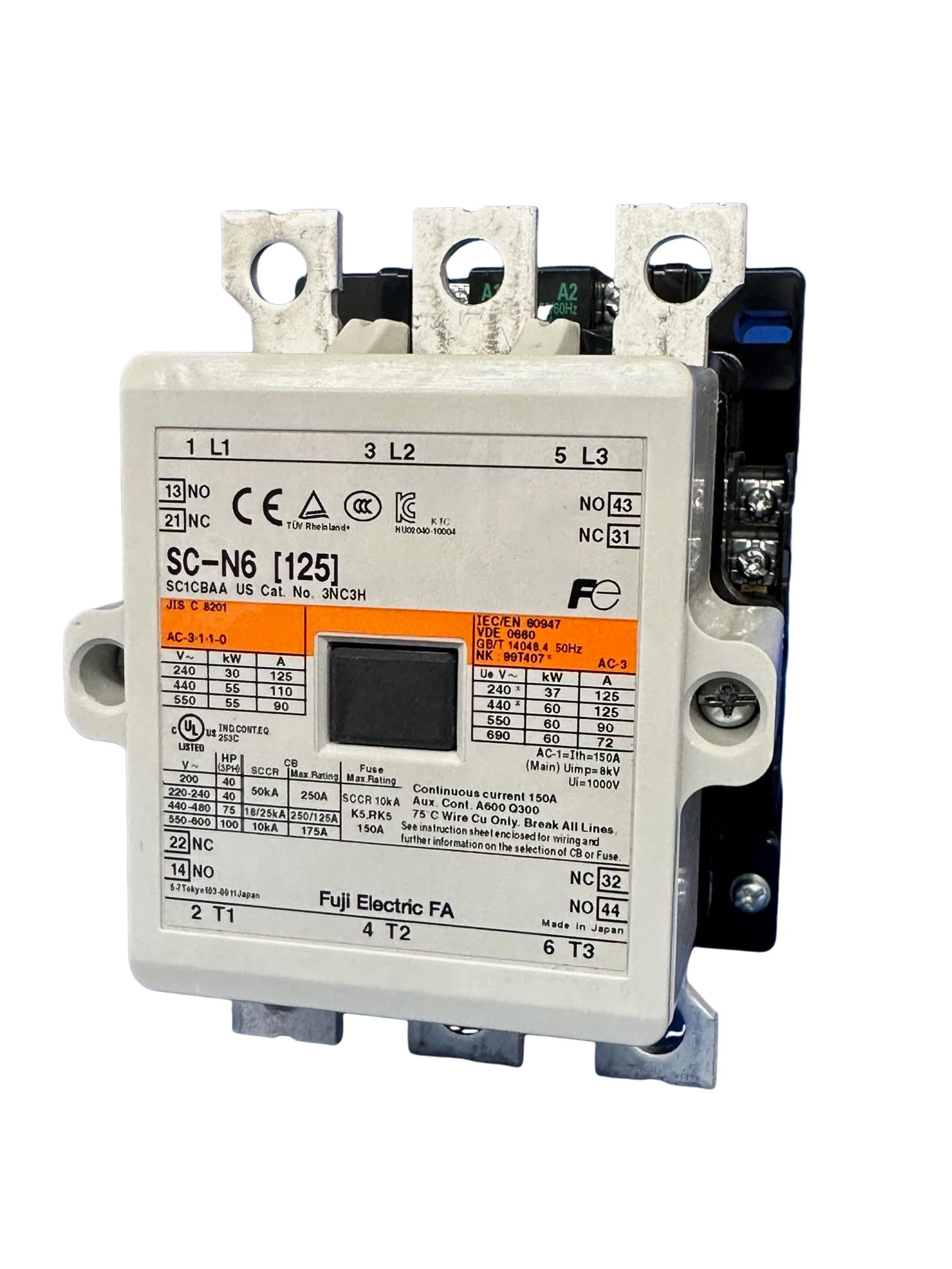 富士電機 電磁接触器 SC-N6 SC1CBAA-222 富士電機 電磁接触器 SC-N6 SC1CBAA-222